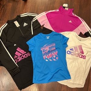 Adidas Jackets + Graphic Tees NWT Girls XL Bundle!